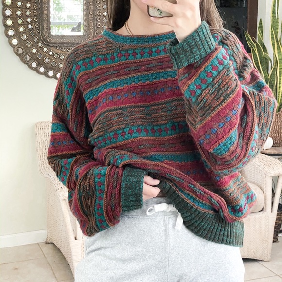 Vintage Sweaters - Vintage Woodstock Chunky Sweater